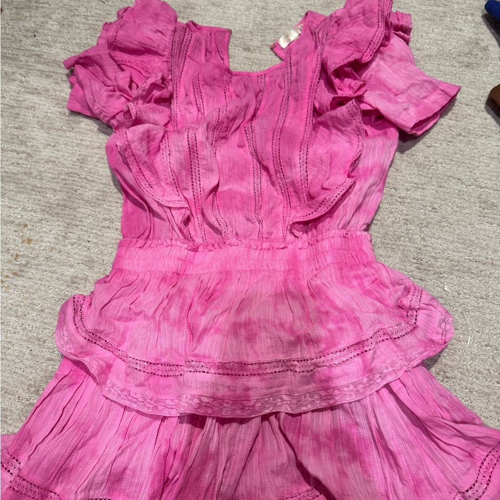 Loveshackfancy Pink Ruffle Kids Dress